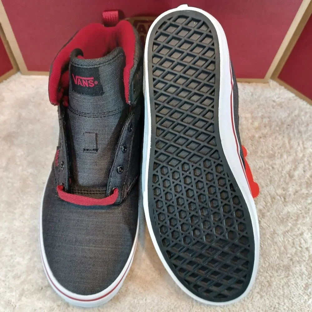 Vans Men's 5.5/Women's 7 (Youth 5.5) Atwood High Top Black Chili Pepper Red